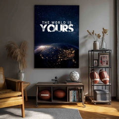 Slika na platnu THE WORLD IS YOURS - Navdihujoče okrasje - slika 4