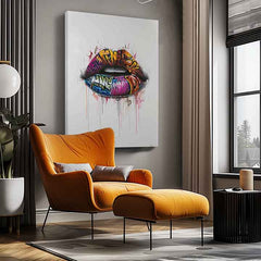 Slika GRAFFITI LIPS | Italijansko platno | različne dimenzije