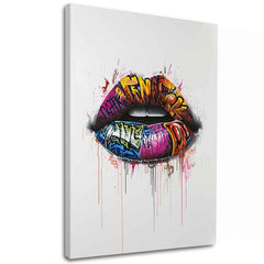 Slika GRAFFITI LIPS | Italijansko platno | različne dimenzije