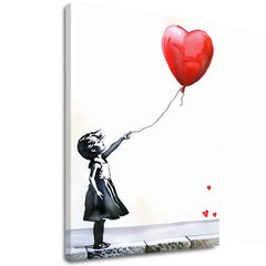 Slika HEART BALLOON GIRL | Italijansko platno | različne dimenzije