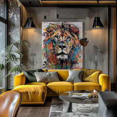 Slika GRAFFITI LION | Italijansko platno | različne dimenzije