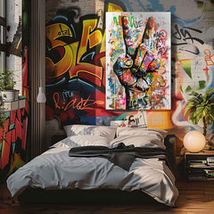 Slika PEACE HAND | Italijansko platno | različne dimenzije