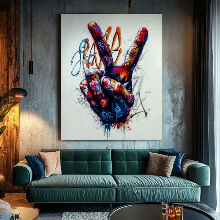 Slika PEACE HAND | Italijansko platno | različne dimenzije