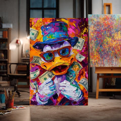 Slika MONEY DUCK | Italijansko platno