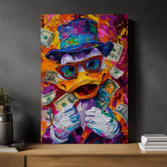 Slika MONEY DUCK | Italijansko platno