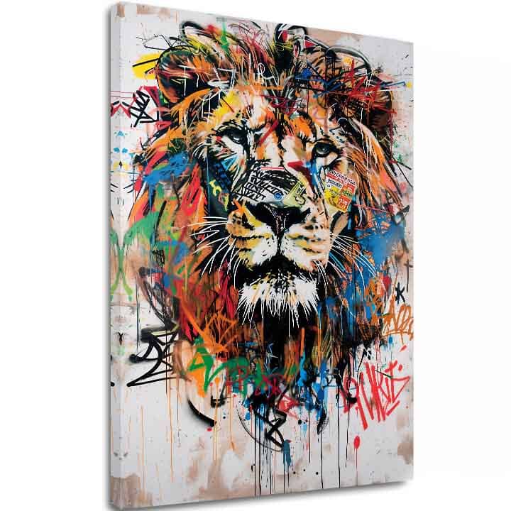 Slika GRAFFITI LION | Italijansko platno - slika 2