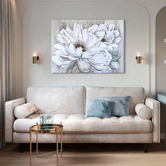 Slika na platnu DEEP WHITE FLOWERS Popust 60% 70X50 cm