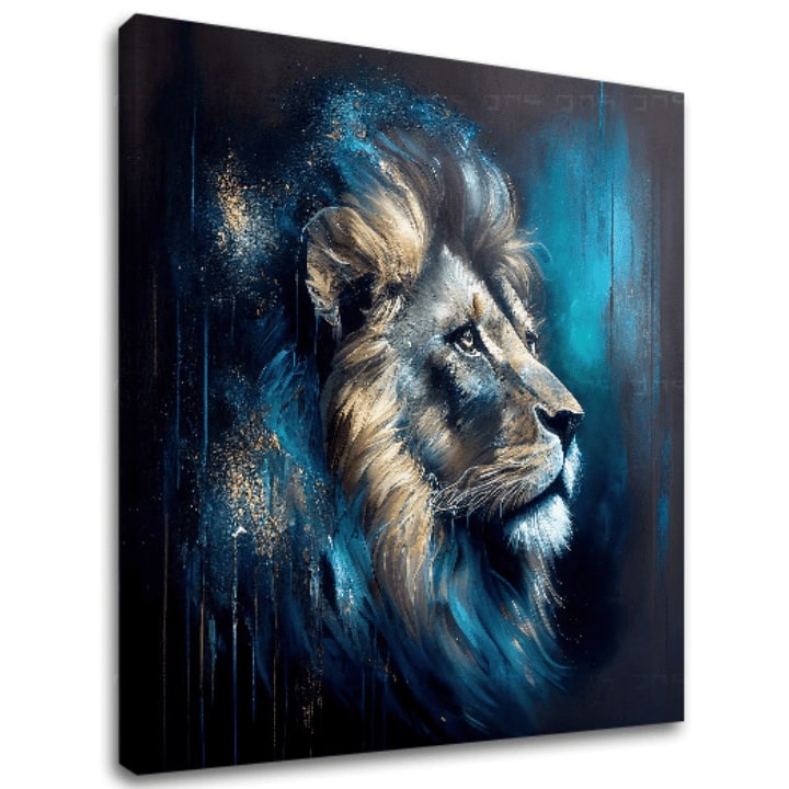 Dekorativna slika na platnu - PREMIUM ART - Lion's Strength and Grace - slika 2