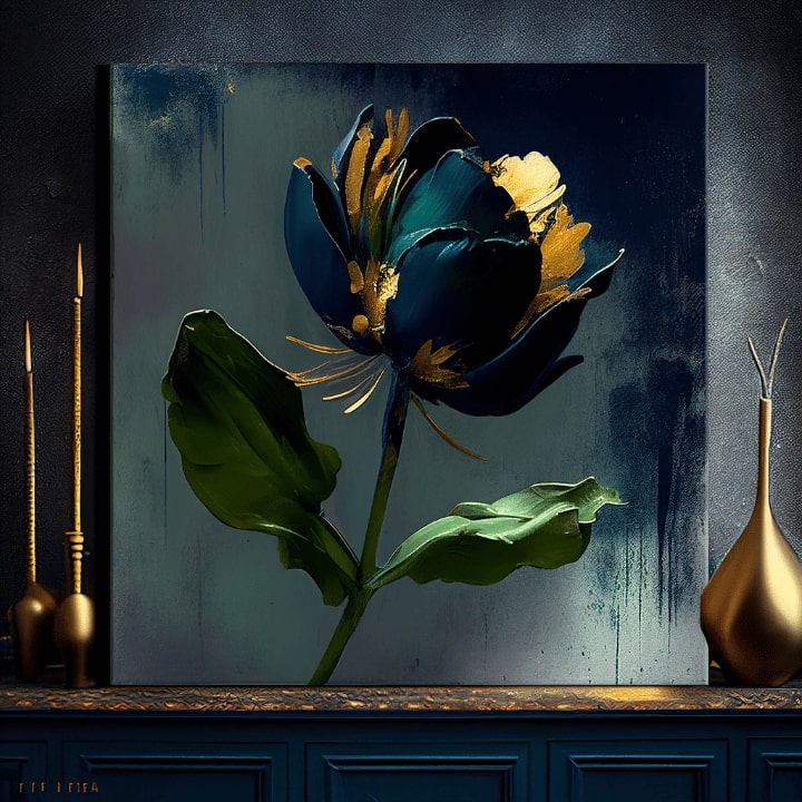 Sodobne slike na platnu - Garden's Vibrant Heartbeat