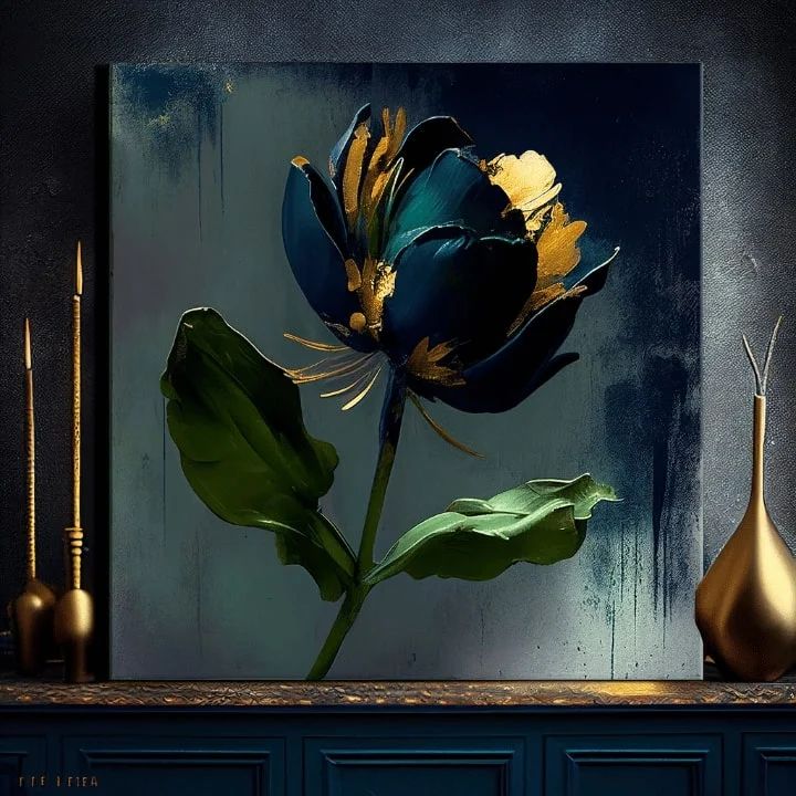 Sodobne slike na platnu - GARDEN'S VIBRANT HEARTBEAT Popust 30% 80X80 cm