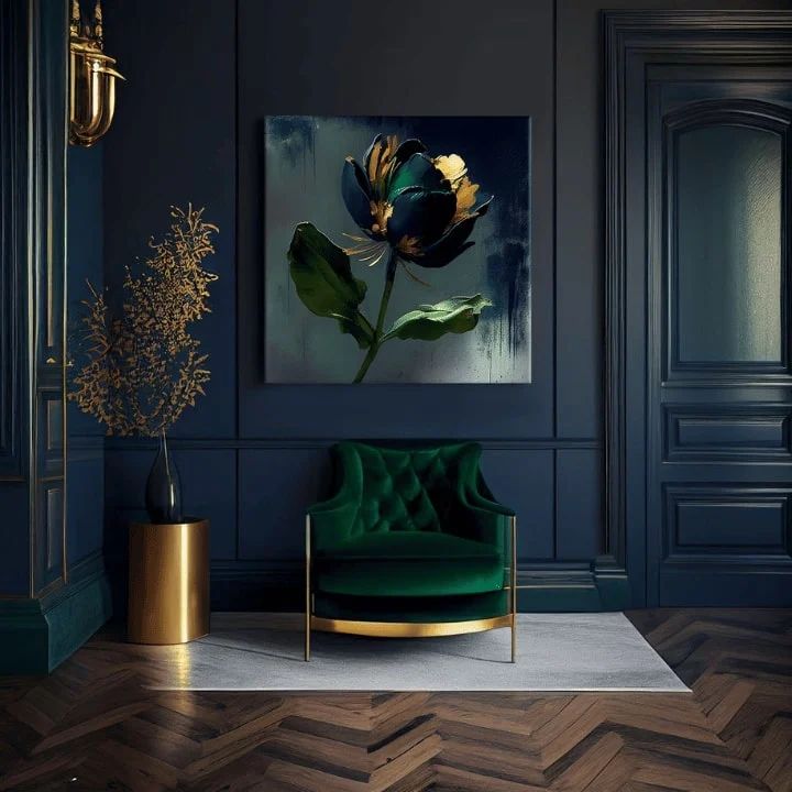 Sodobne slike na platnu - GARDEN'S VIBRANT HEARTBEAT Popust 30% 80X80 cm