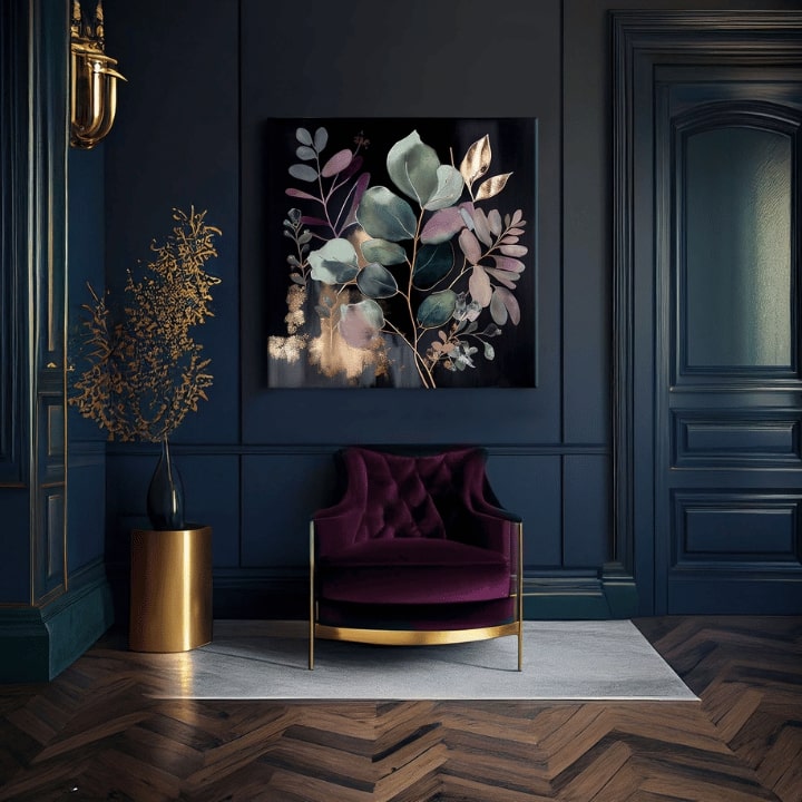 Sodobne slike na platnu - JUNGLE'S EMERALD SYMPHONY 80x80 cm