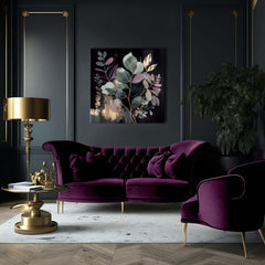 Sodobne slike na platnu - JUNGLE'S EMERALD SYMPHONY 80x80 cm