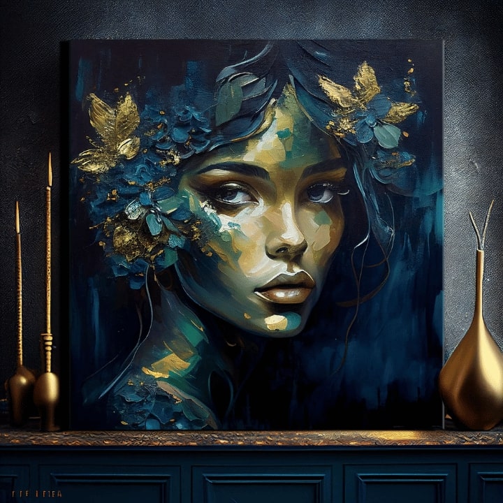 Sodobne slike na platnu - Feminine Grace in Motion