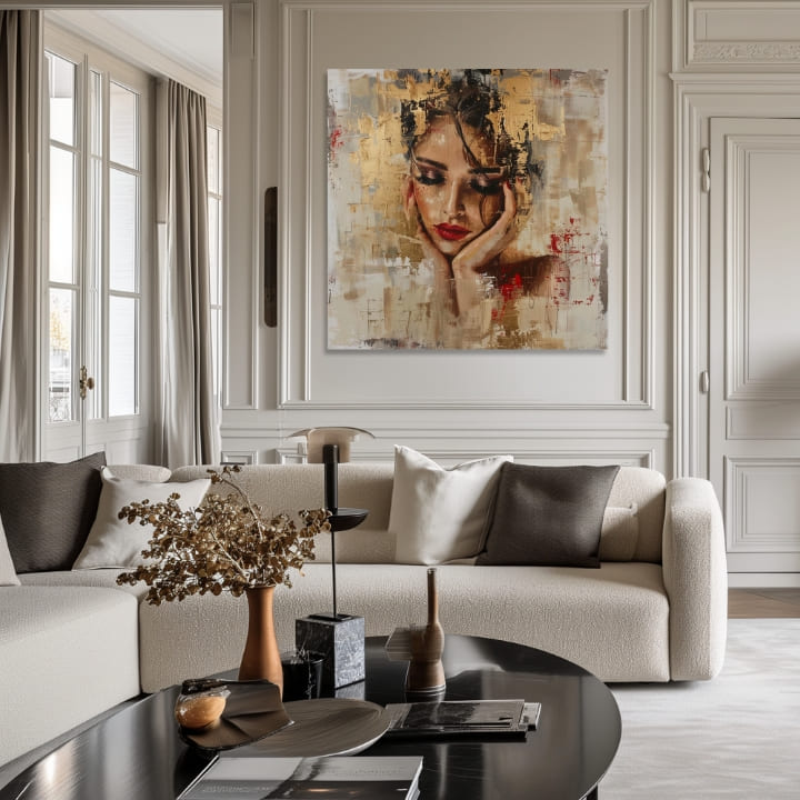 Elegantna podoba ženske Graciozna muza