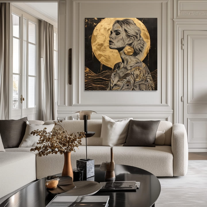 Elegantna podoba ženske Golden Aura