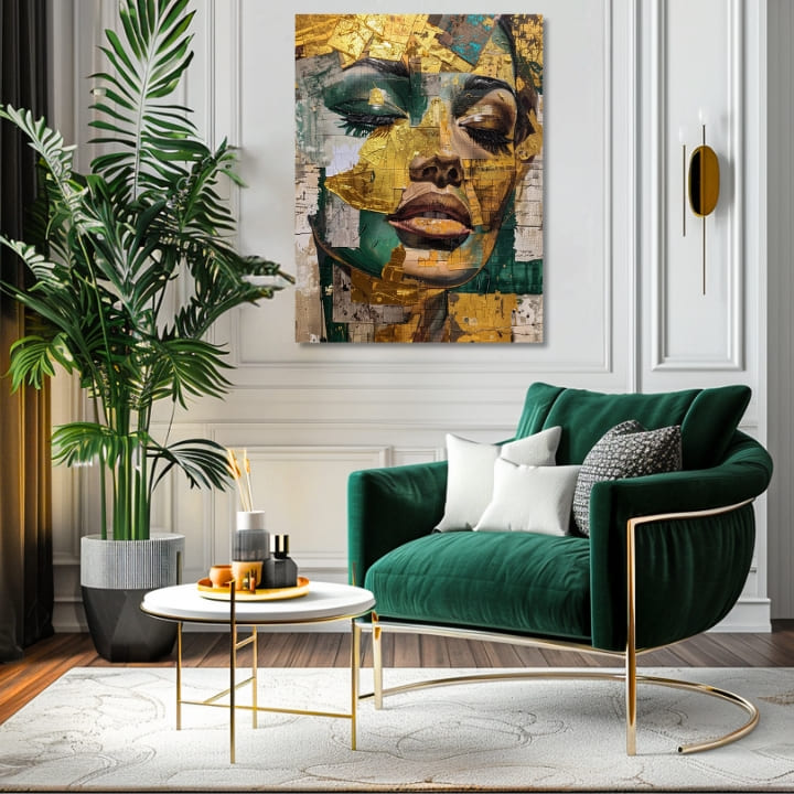 Elegantna slika ženske Smaragdne sanje