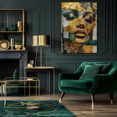 Elegantna slika ženske Smaragdne sanje