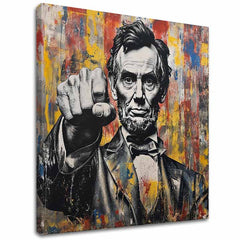 Abraham Lincoln - Moč zgodovine | 100 % originalna akrilna slika