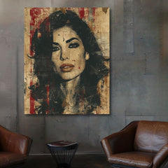 Slika Amy Winehouse - Globok pogled v dušo | 100 % originalna akrilna slika