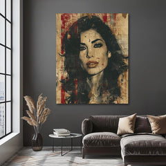 Slika Amy Winehouse - Globok pogled v dušo | 100 % originalna akrilna slika