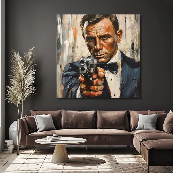 Slika JAMES BOND - Nevarna eleganca | 100 % izvirni akril poslikan