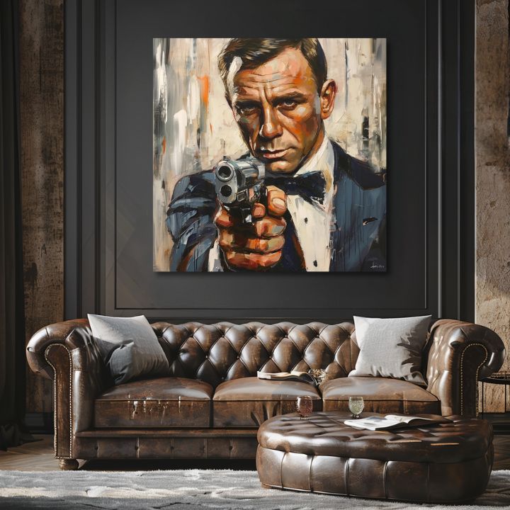 Slika JAMES BOND - Nevarna eleganca | 100 % izvirni akril poslikan