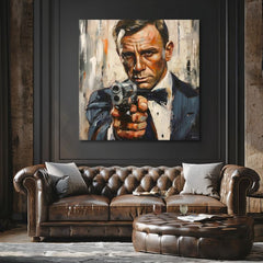 Slika JAMES BOND - Nevarna eleganca | 100 % izvirni akril poslikan