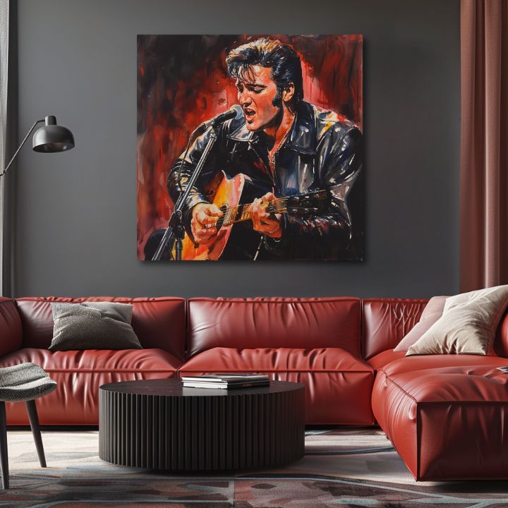 Elvis Presley - Ikona na odru | 100 % originalna akrilna slika