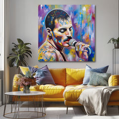 Freddie Mercury - Legenda v središču pozornosti | 100 % originalna akrilna slika