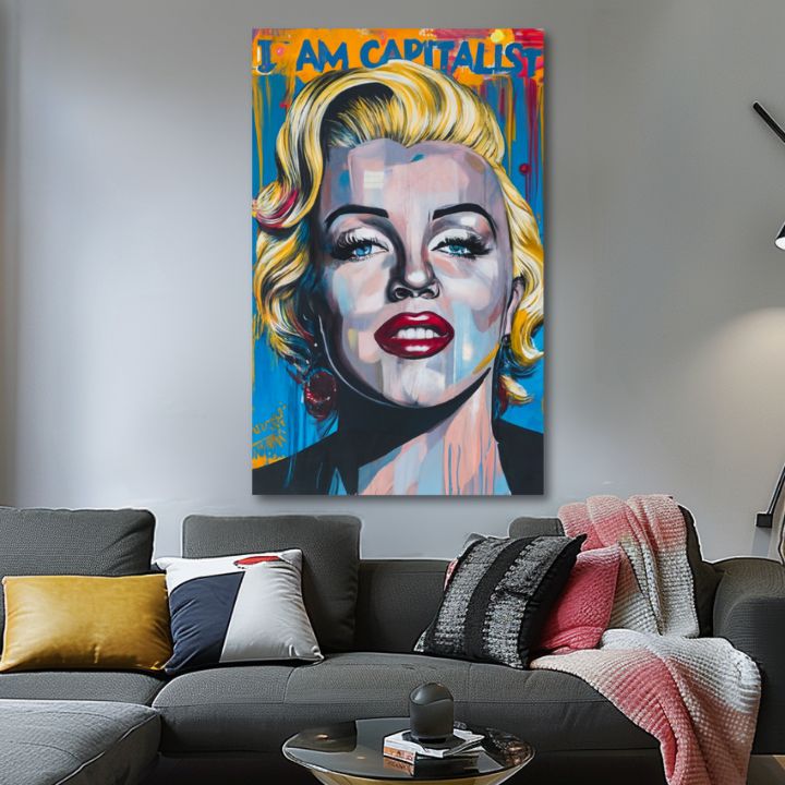 Slika Marilyn Monroe - Kapitalistični čar | 100 % originalna akrilna slika