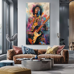 Slika JIMI HENDRIX - Ognjeni toni | 100 % izvirni akril poslikan