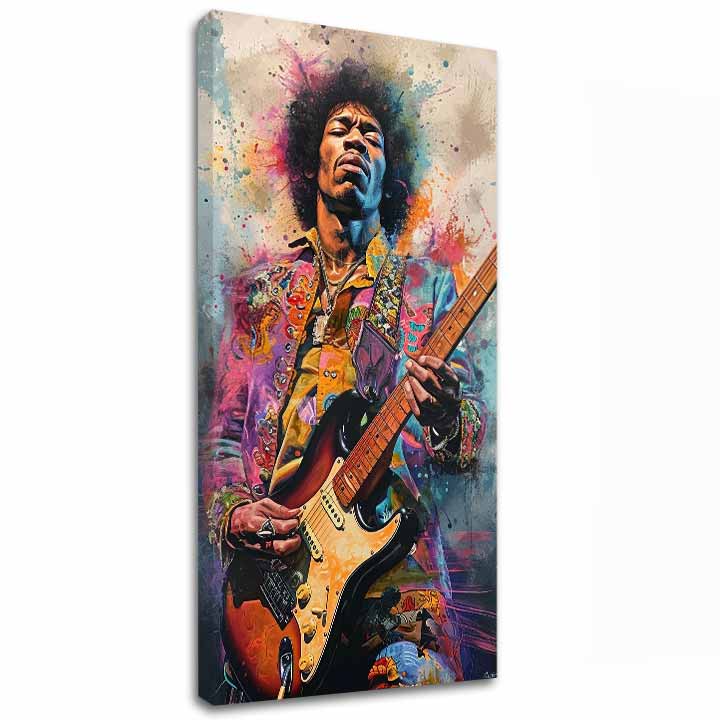 Slika JIMI HENDRIX - Ognjeni toni | dokončano z roko umetnika - slika 2