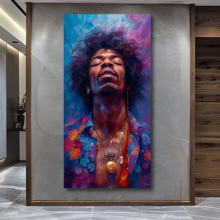 Slika JIMI HENDRIX - Eksplozija harmonije | 100 % izvirni akril poslikan