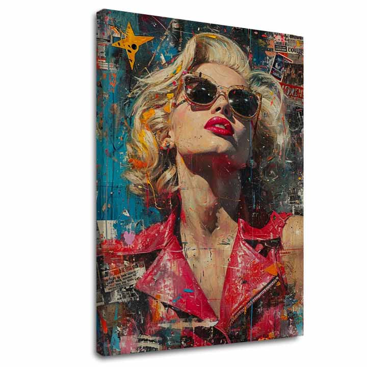 Slika Marilyn Monroe - Ikona v luči | 100 % originalna akrilna slika