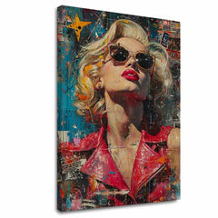 Slika Marilyn Monroe - Ikona v luči | 100 % originalna akrilna slika