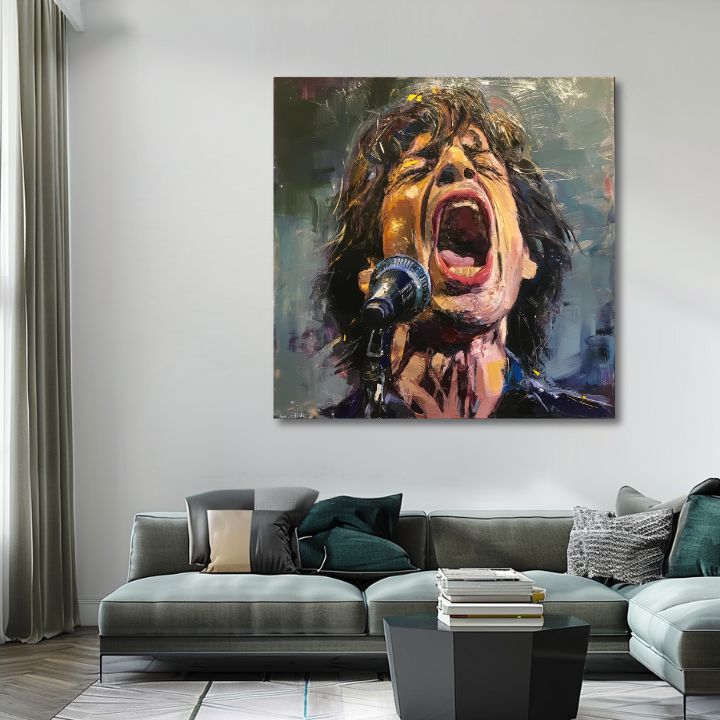 Mick Jagger - Legenda na odru | dokončano z roko umetnika - slika 2