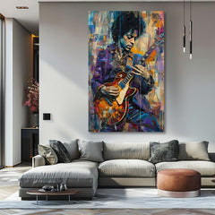 Slika JIMI HENDRIX - Kitara v ognju | 100 % izvirni akril poslikan