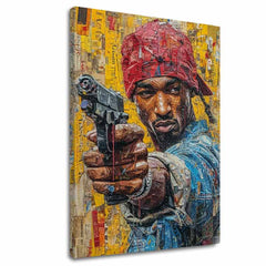 Tupac Shakur - Slika Rap Gangsterja | 100 % originalna akrilna slika
