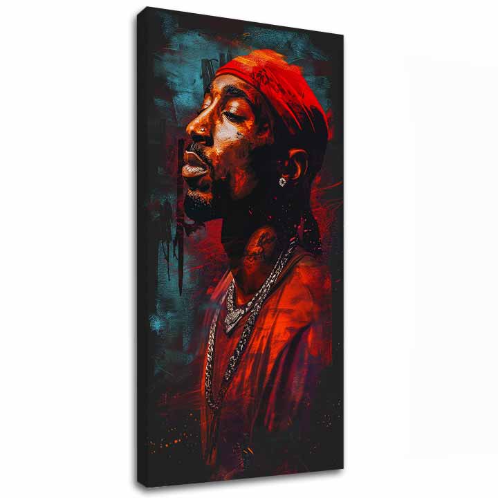 Slika Tupaca Shakurja - Ikona za mikrofonom | 100 % originalna akrilna slika