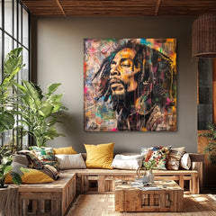 Slika Bob Marley - reggae umetnik | 100 % originalna akrilna slika