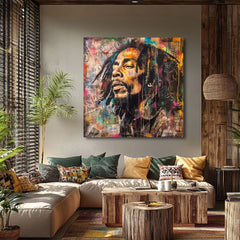 Slika Bob Marley - reggae umetnik | 100 % originalna akrilna slika