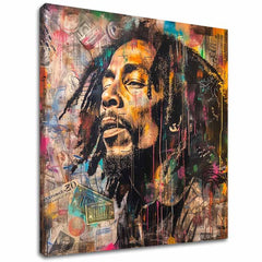 Slika Bob Marley - reggae umetnik | 100 % originalna akrilna slika
