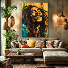 Slika Bob Marley - Jamajška zvezda | 100 % originalna akrilna slika