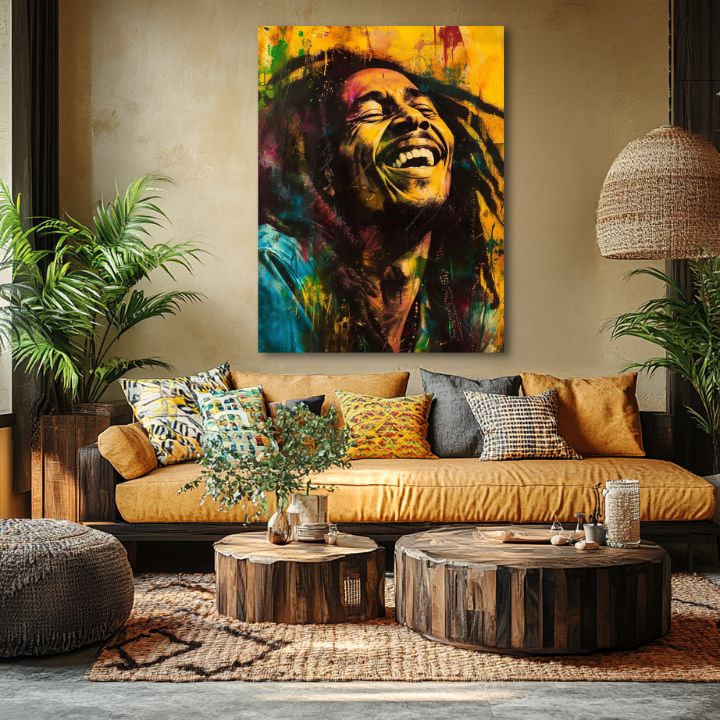 Slika Bob Marley - jamajška zvezda | dokončano z roko umetnika - slika 3