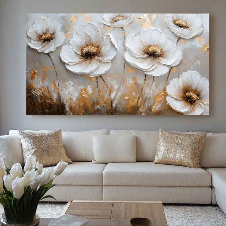 Slikanje plešočih cvetov | 100 % izvirna akrilna slika