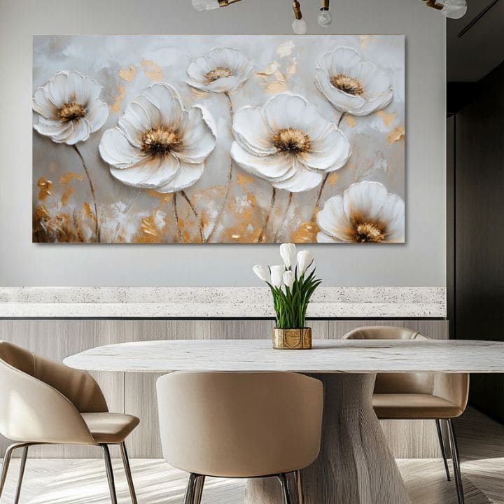 Slikanje plešočih cvetov | 100 % izvirna akrilna slika