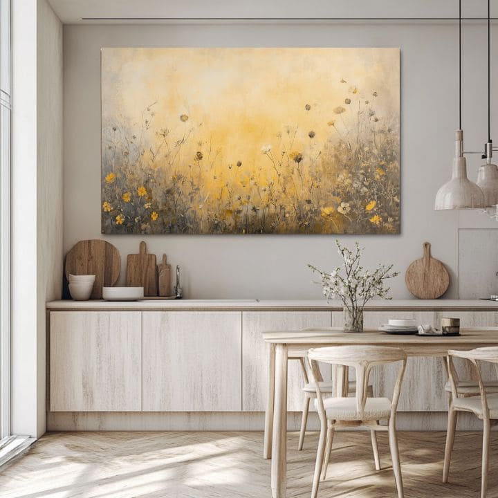 Slika sončnega travnika | 100 % izvirna akrilna slika