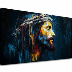 Mirni Jezus | Poslikano z akrilom in zlatimi lističi