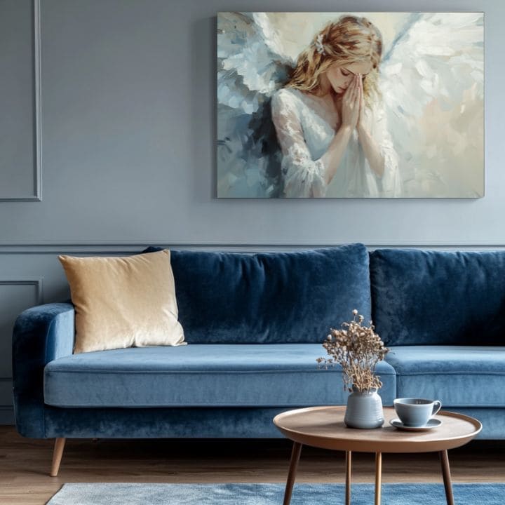 Slike angelov Nebeški dotik | 100 % izvirni akrilni slikarstvo